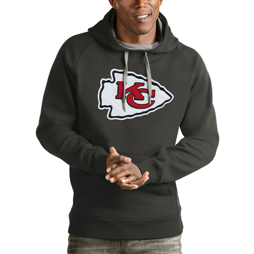 Kansas City Chiefs Antigua Victory Pullover Hoodie - Charcoal online