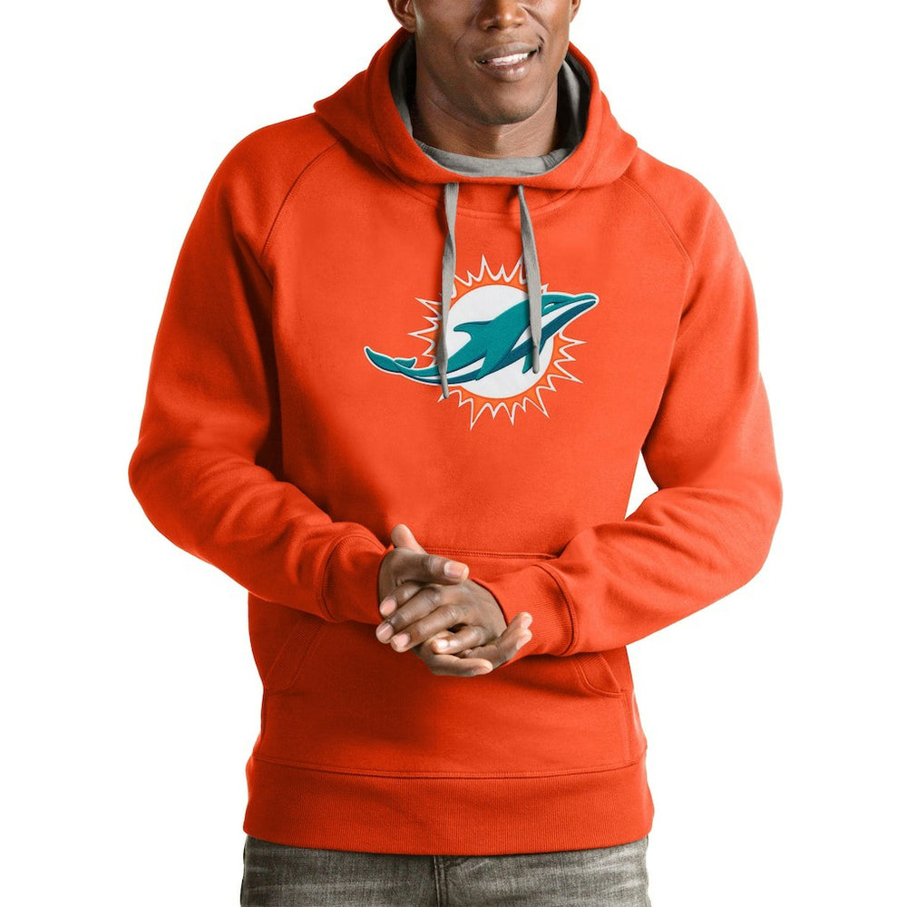 Miami Dolphins Antigua Victory Pullover Hoodie - Orange discount