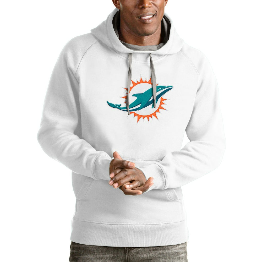 Miami Dolphins Antigua Victory Pullover Hoodie - White discount