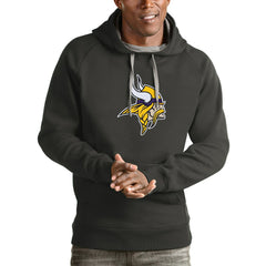 Minnesota Vikings Antigua Victory Pullover Hoodie - Charcoal cheap