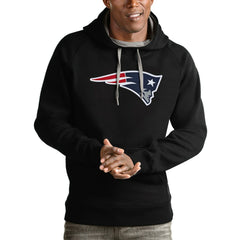 New England Patriots Antigua Victory Pullover Hoodie - Black discount