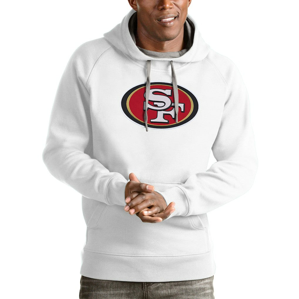 San Francisco 49ers Antigua Victory Pullover Hoodie - White cheap