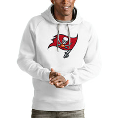 Tampa Bay Buccaneers Antigua Victory Pullover Hoodie - White cheap