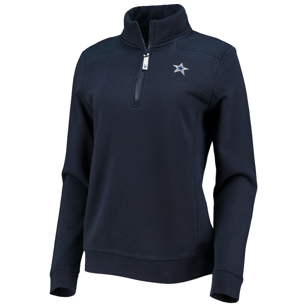 Dallas Cowboys Vineyard Vines Women's Shep Shirt Quarter-Zip Sweatshirt - Navy sale