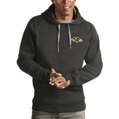 Baltimore Ravens Antigua Logo Victory Pullover Hoodie - Charcoal for sale
