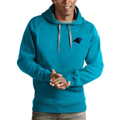 Carolina Panthers Antigua Logo Victory Pullover Hoodie - Blue cheap