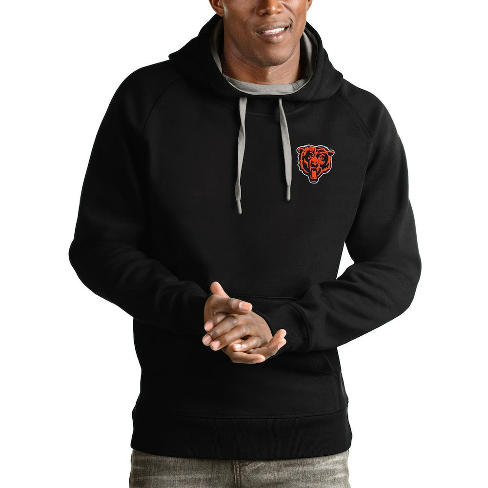 Chicago Bears Antigua Logo Victory Pullover Hoodie - Black outlet