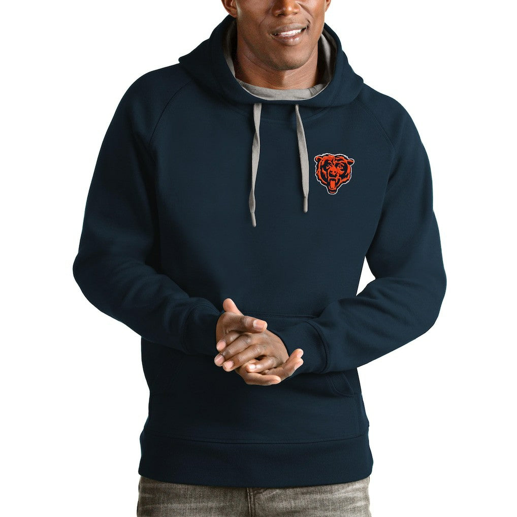 Chicago Bears Antigua Logo Victory Pullover Hoodie - Navy sale