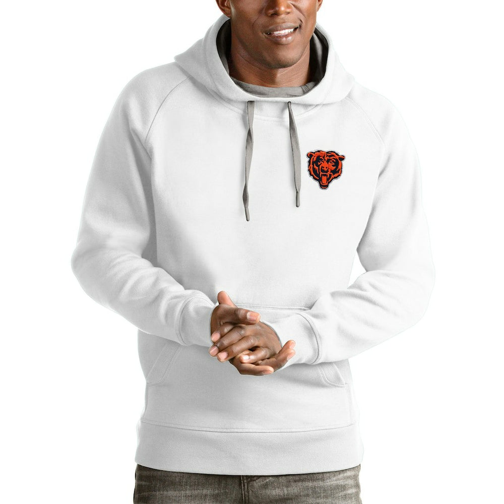 Chicago Bears Antigua Logo Victory Pullover Hoodie - White online