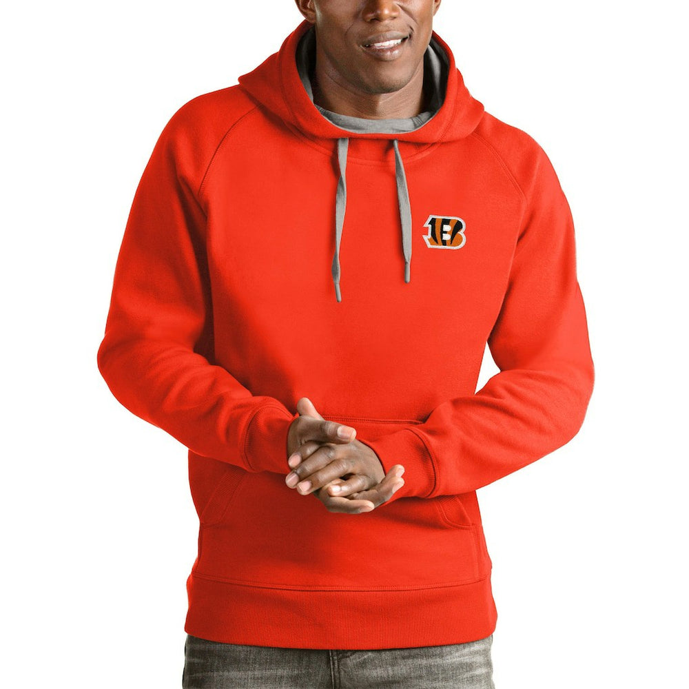 Cincinnati Bengals Antigua Logo Victory Pullover Hoodie - Orange for sale