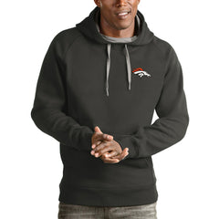 Denver Broncos Antigua Logo Victory Pullover Hoodie - Charcoal online