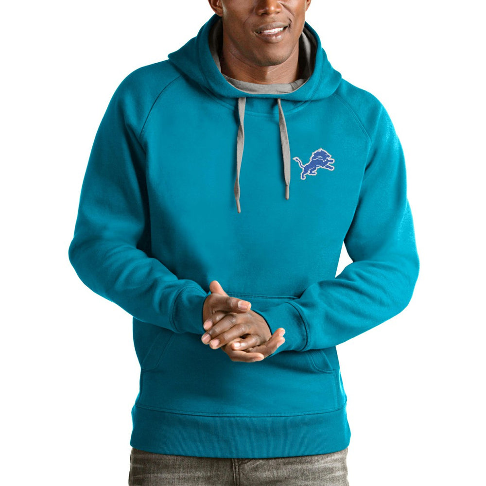 Detroit Lions Antigua Logo Victory Pullover Hoodie - Blue sale