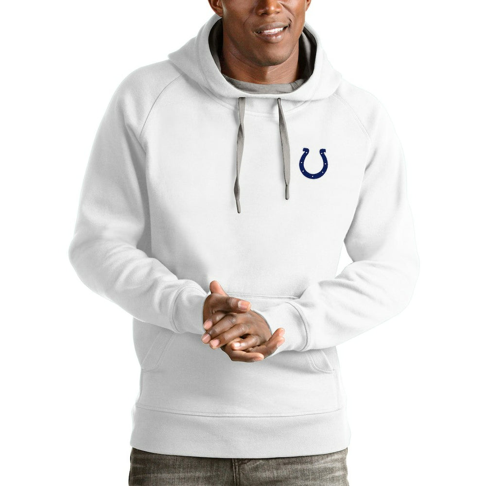 Indianapolis Colts Antigua Logo Victory Pullover Hoodie - White for sale