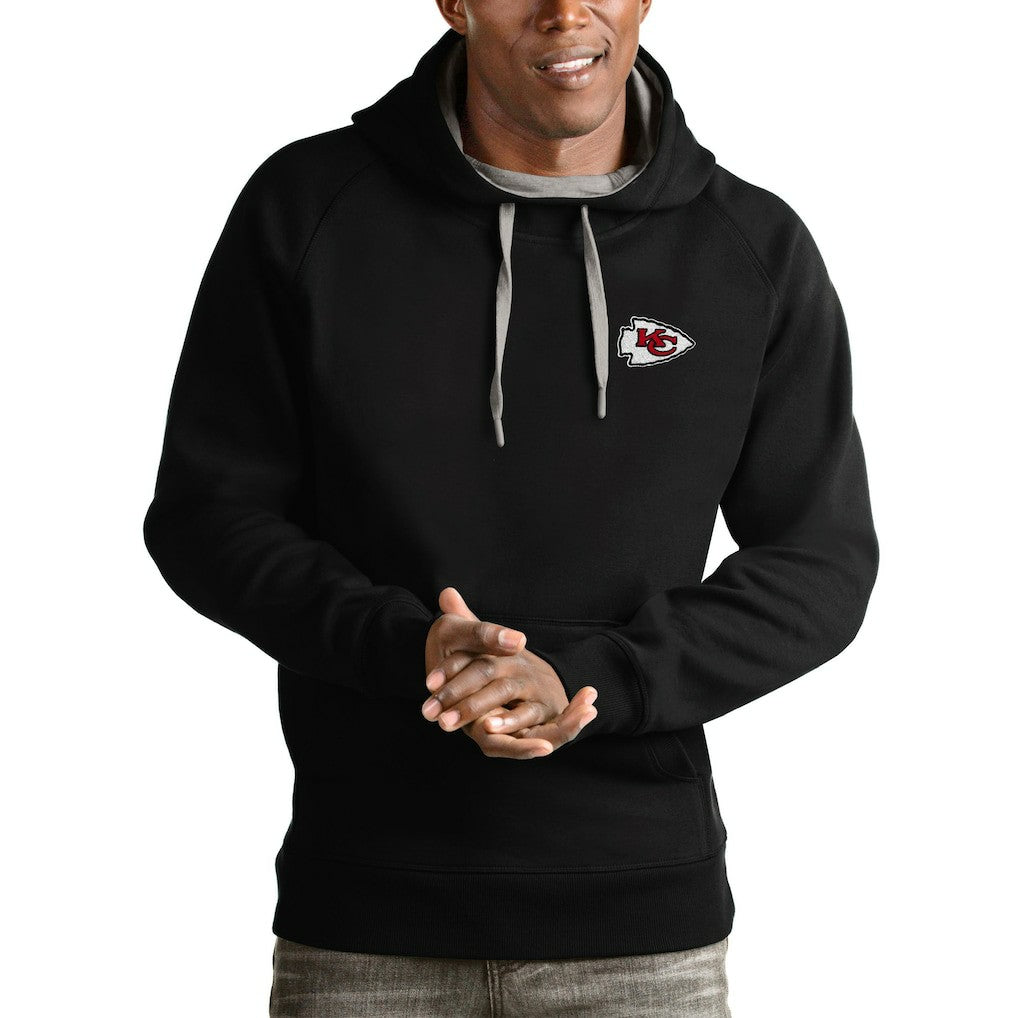 Kansas City Chiefs Antigua Logo Victory Pullover Hoodie - Black online
