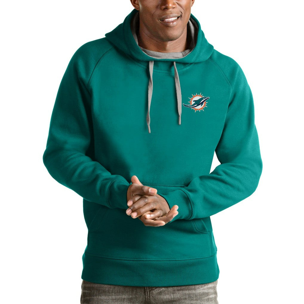 Miami Dolphins Antigua Logo Victory Pullover Hoodie - Aqua online