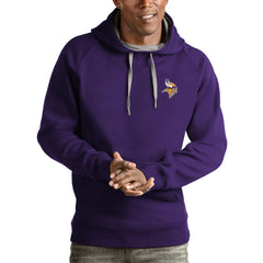 Minnesota Vikings Antigua Logo Victory Pullover Hoodie - Purple for sale