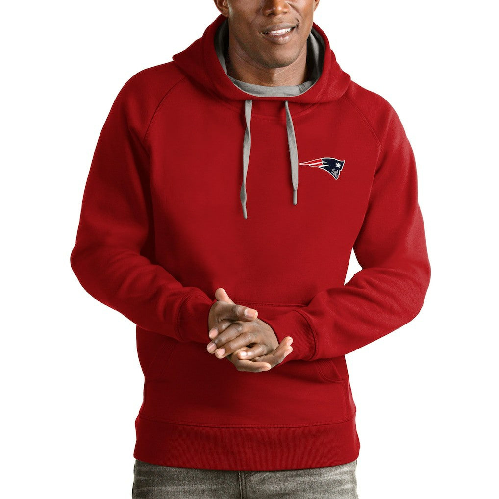 New England Patriots Antigua Logo Victory Pullover Hoodie - Red online