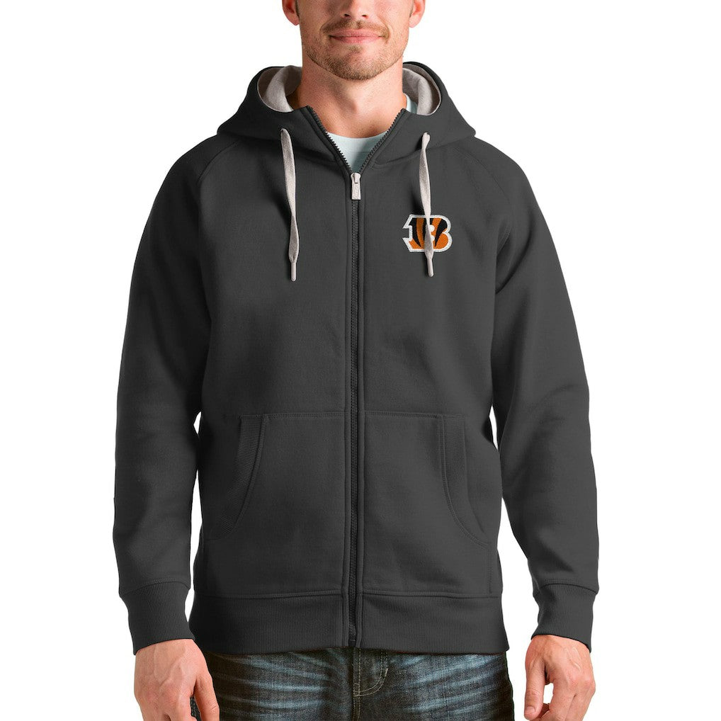 Cincinnati Bengals Antigua Victory Full-Zip Hoodie - Charcoal for sale