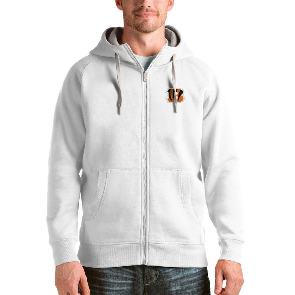 Cincinnati Bengals Antigua Victory Full-Zip Hoodie - White on sale