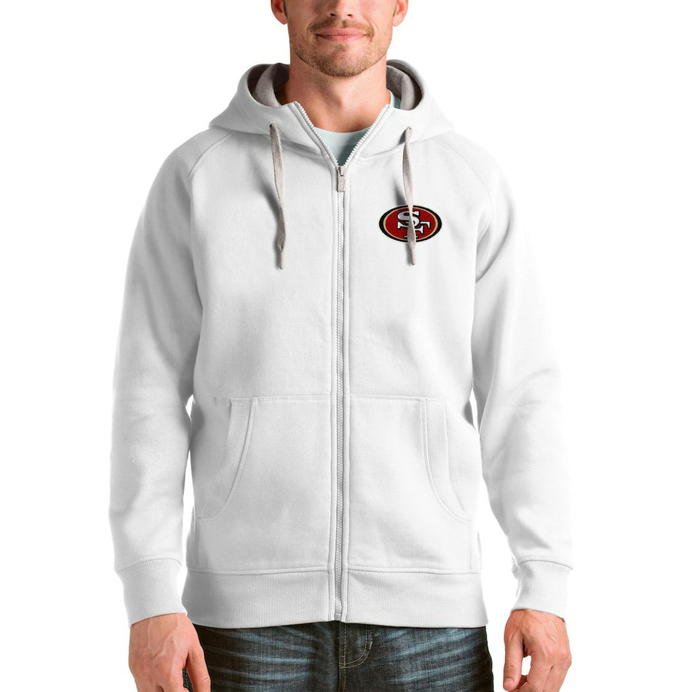 San Francisco 49ers Antigua Victory Full-Zip Hoodie - White sale