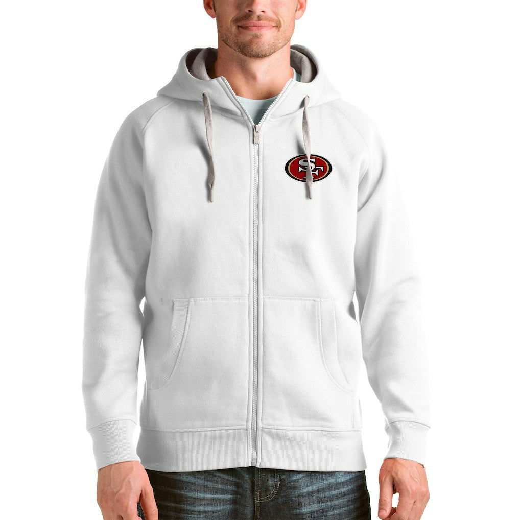 San Francisco 49ers Antigua Victory Full-Zip Hoodie - White sale