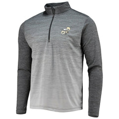 New Orleans Saints Antigua Throwback Cycle Quarter-Zip Jacket - Black/Heathered Gray on sale