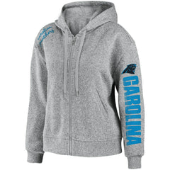 Carolina Panthers WEAR by Erin Andrews Women's Full-Zip Hoodie - Heathered Gray cheap