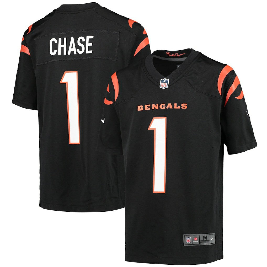 Ja'Marr Chase Cincinnati Bengals Youth Game Jersey - Black | Nike for sale