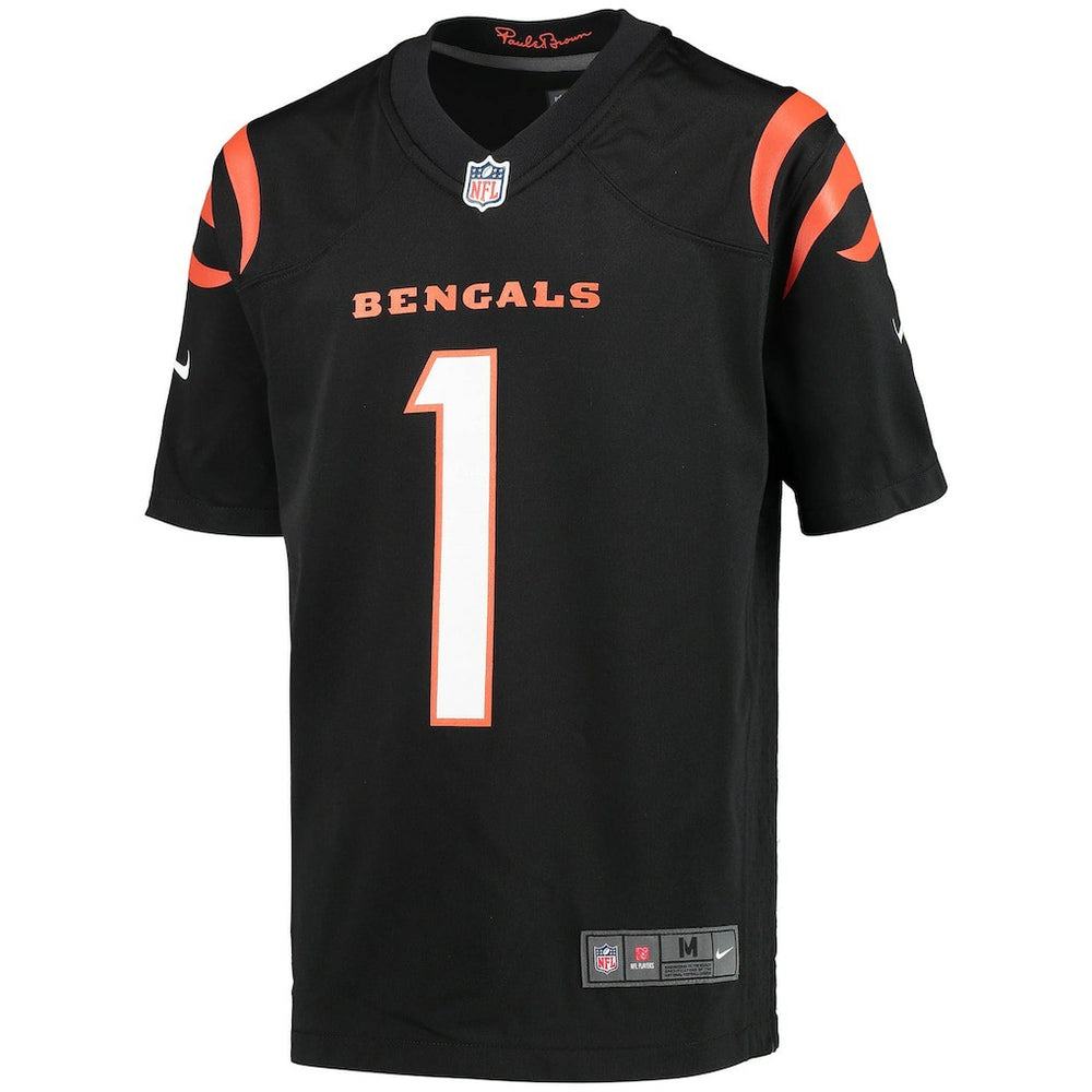Ja'Marr Chase Cincinnati Bengals Youth Game Jersey - Black | Nike for sale