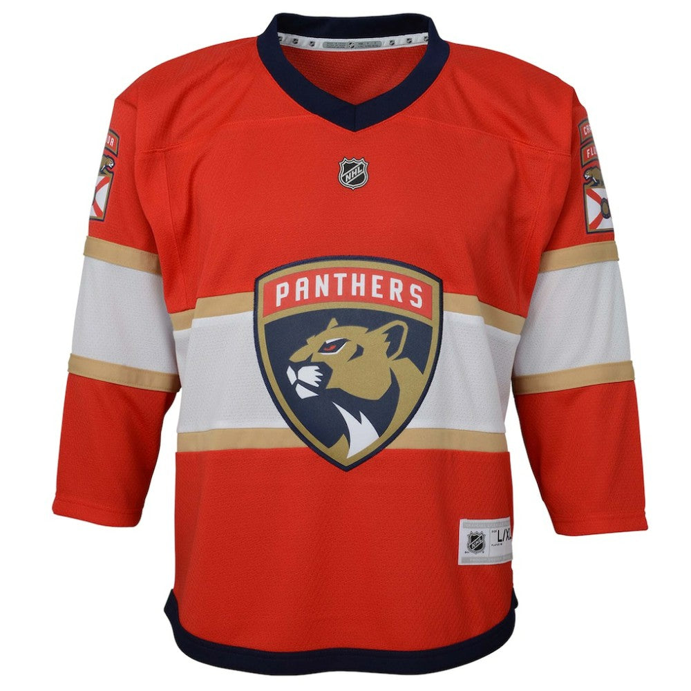 Florida Panthers Youth Home Replica Blank Jersey Red