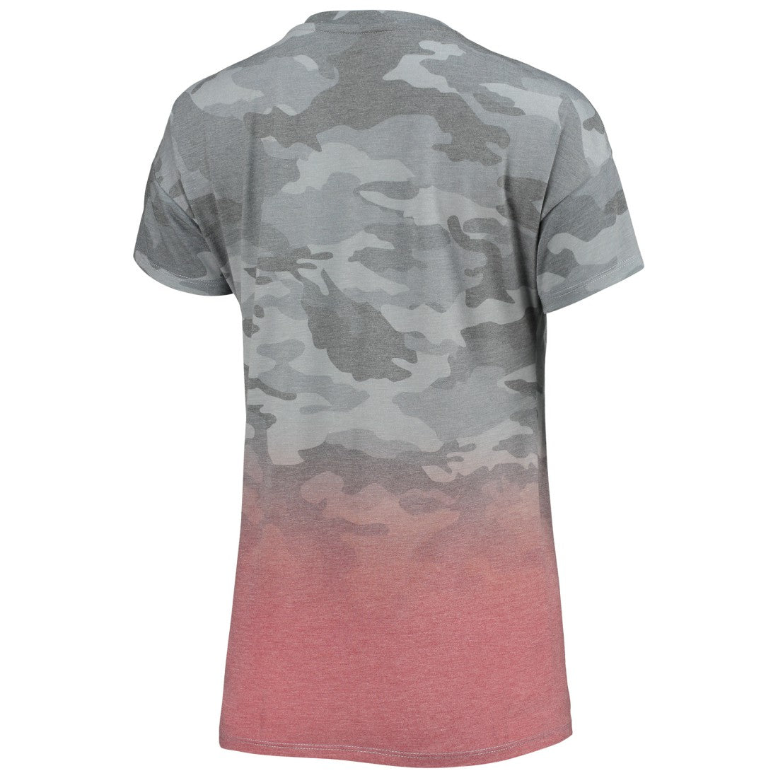 Tampa Bay Buccaneers Juniors Beth Camo Dip-Dye T-Shirt - Gray/Red for sale