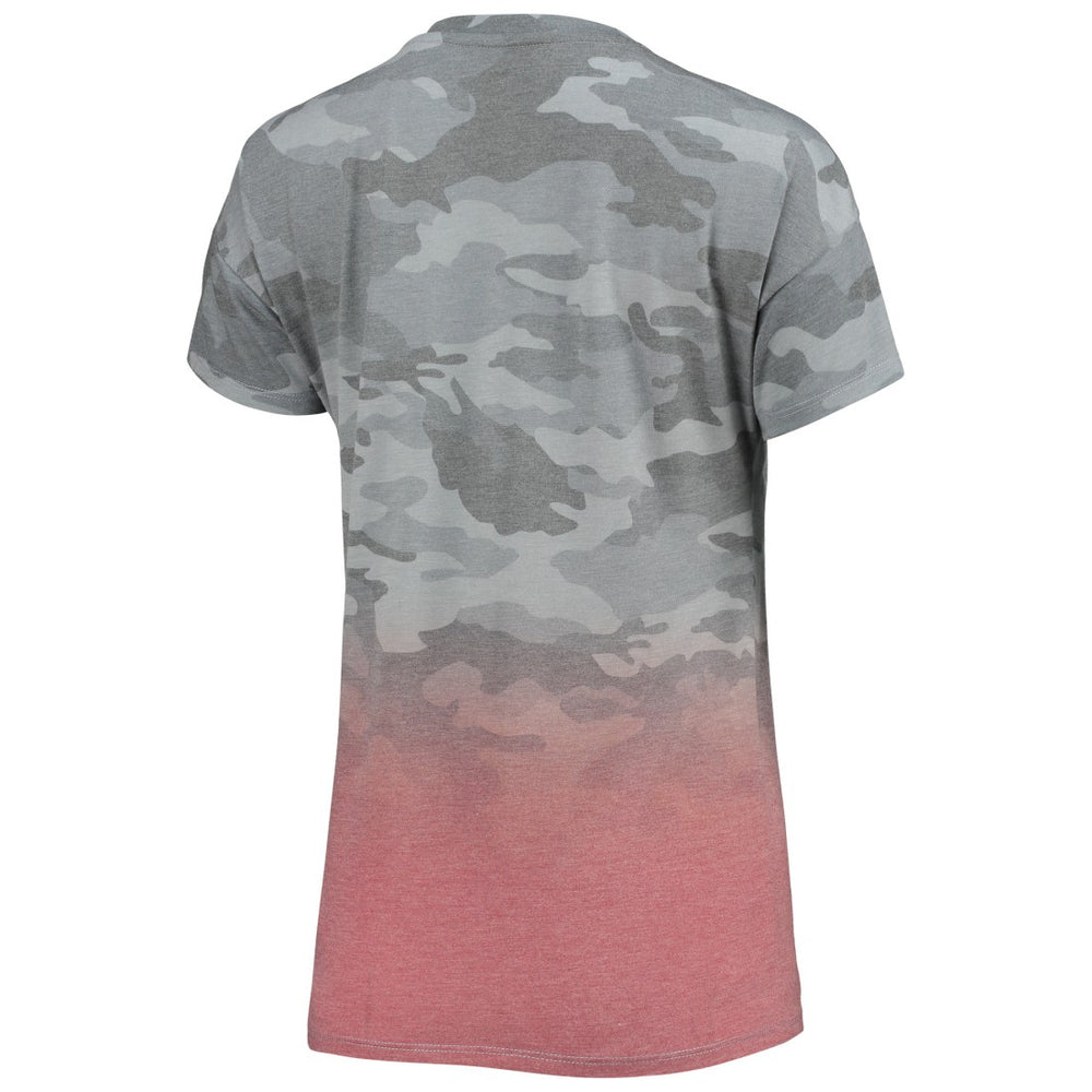 Tampa Bay Buccaneers Juniors Beth Camo Dip-Dye T-Shirt - Gray/Red for sale