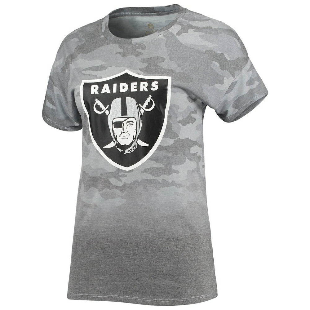 Las Vegas Raiders Juniors Beth Camo Dip-Dye T-Shirt - Gray/Black online