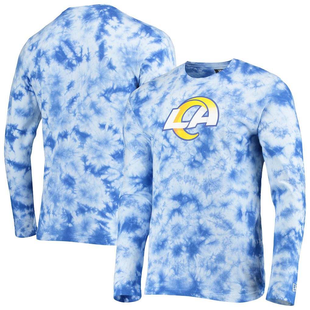 Los Angeles Rams New Era Tie-Dye Long Sleeve T-Shirt - Royal sale
