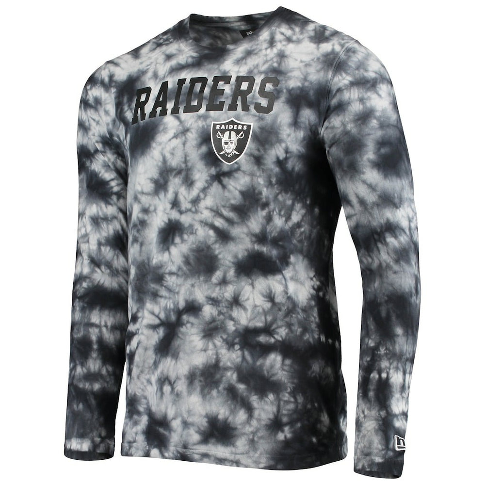 Las Vegas Raiders New Era Tie-Dye Long Sleeve T-Shirt - Black sale