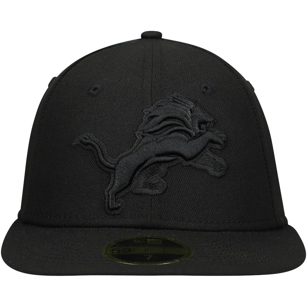 Detroit Lions New Era Black on Black Low Profile 59FIFTY II Fitted Hat - Black online