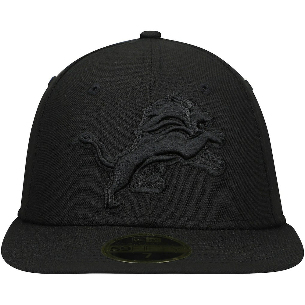 Detroit Lions New Era Black on Black Low Profile 59FIFTY II Fitted Hat - Black online