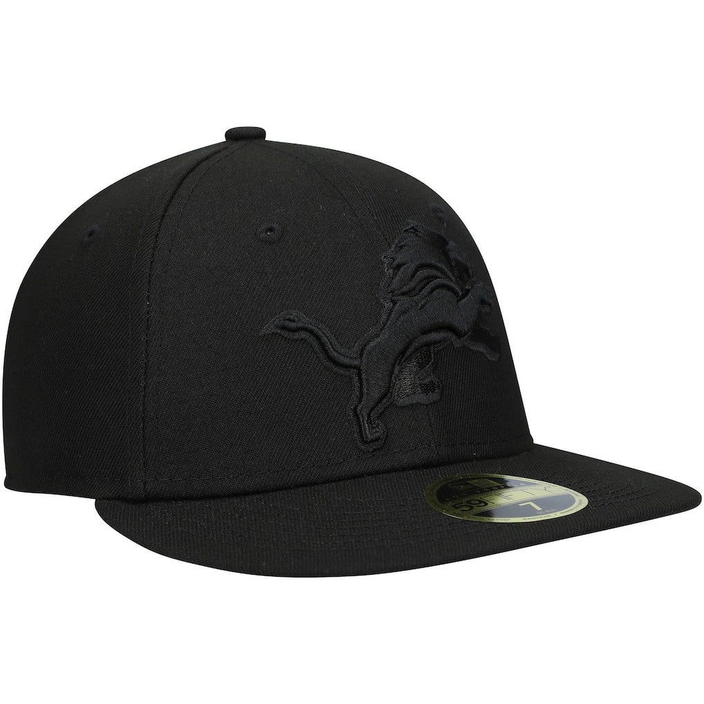 Detroit Lions New Era Black on Black Low Profile 59FIFTY II Fitted Hat - Black online