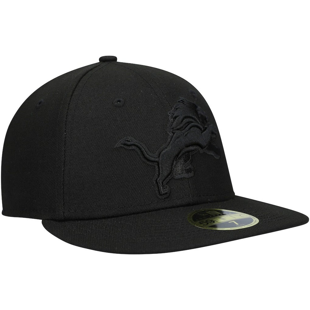 Detroit Lions New Era Black on Black Low Profile 59FIFTY II Fitted Hat - Black online