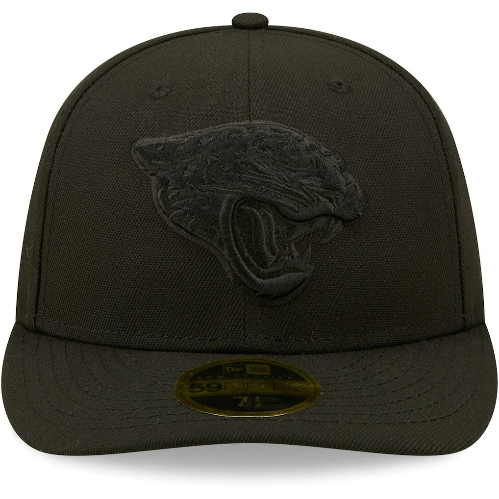 Jacksonville Jaguars New Era Black on Black Low Profile 59FIFTY II Fitted Hat - Black for sale