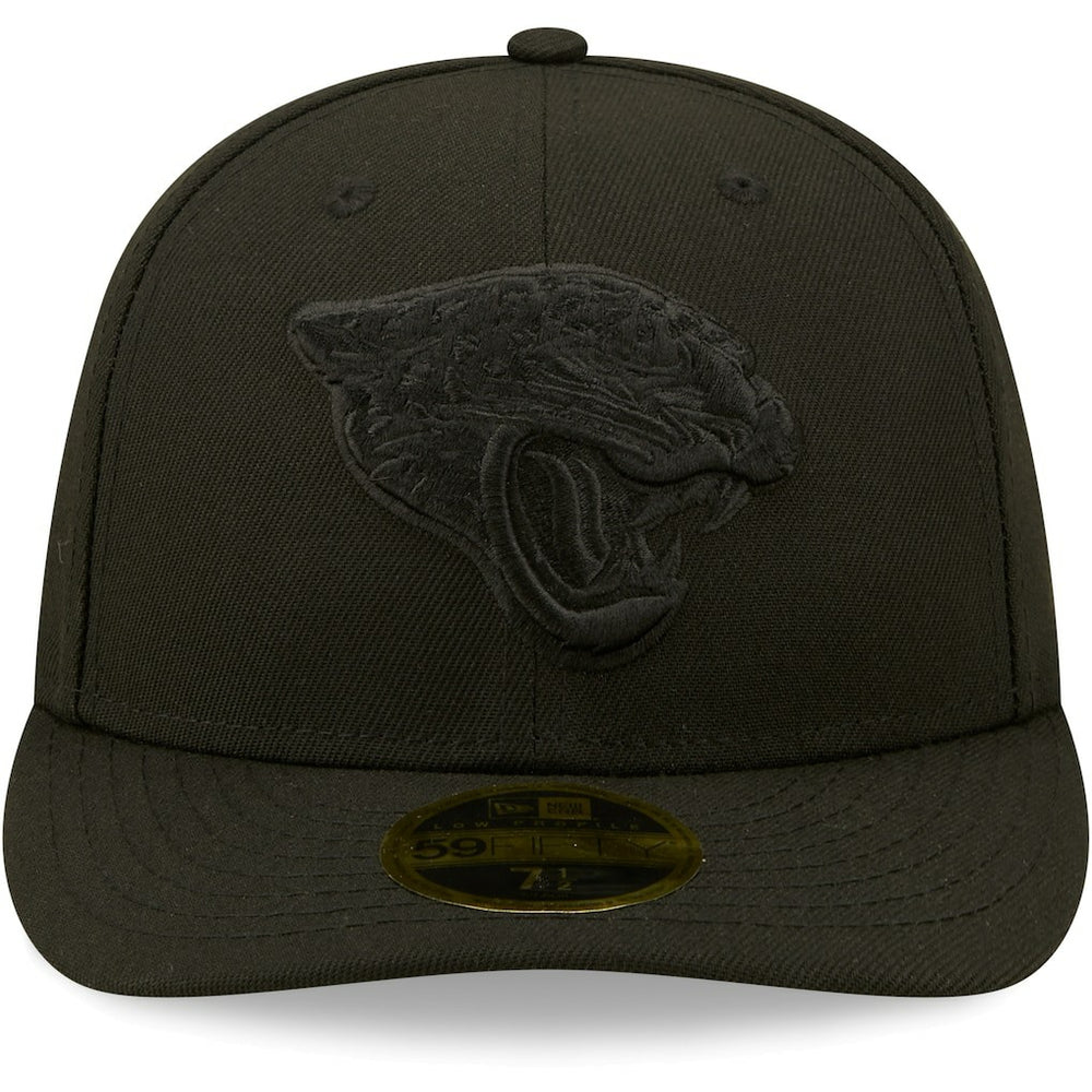 Jacksonville Jaguars New Era Black on Black Low Profile 59FIFTY II Fitted Hat - Black for sale
