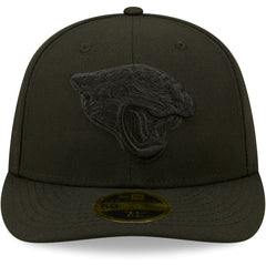 Jacksonville Jaguars New Era Black on Black Low Profile 59FIFTY II Fitted Hat - Black for sale