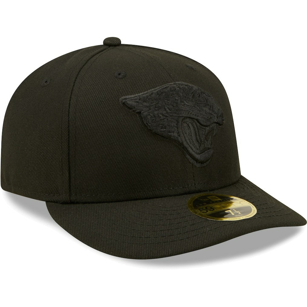 Jacksonville Jaguars New Era Black on Black Low Profile 59FIFTY II Fitted Hat - Black for sale