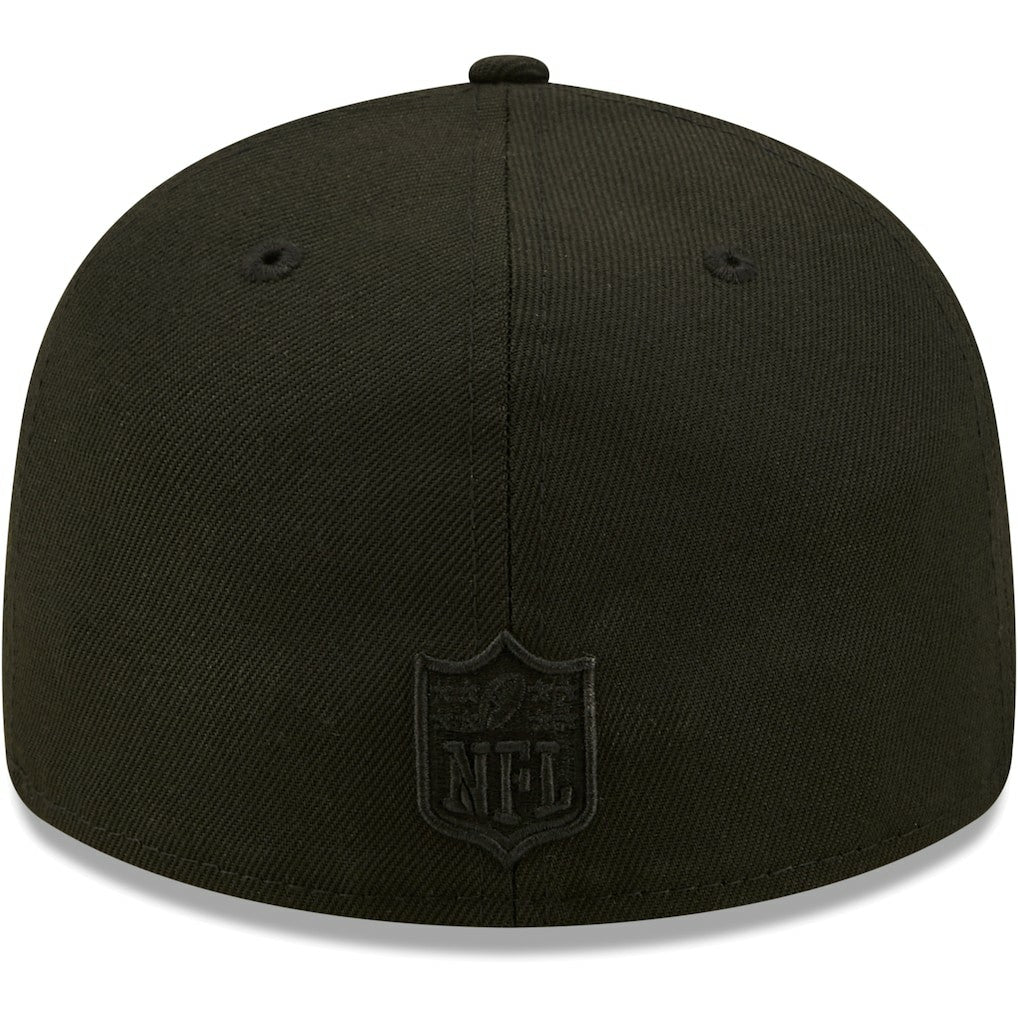 Jacksonville Jaguars New Era Black on Black Low Profile 59FIFTY II Fitted Hat - Black for sale