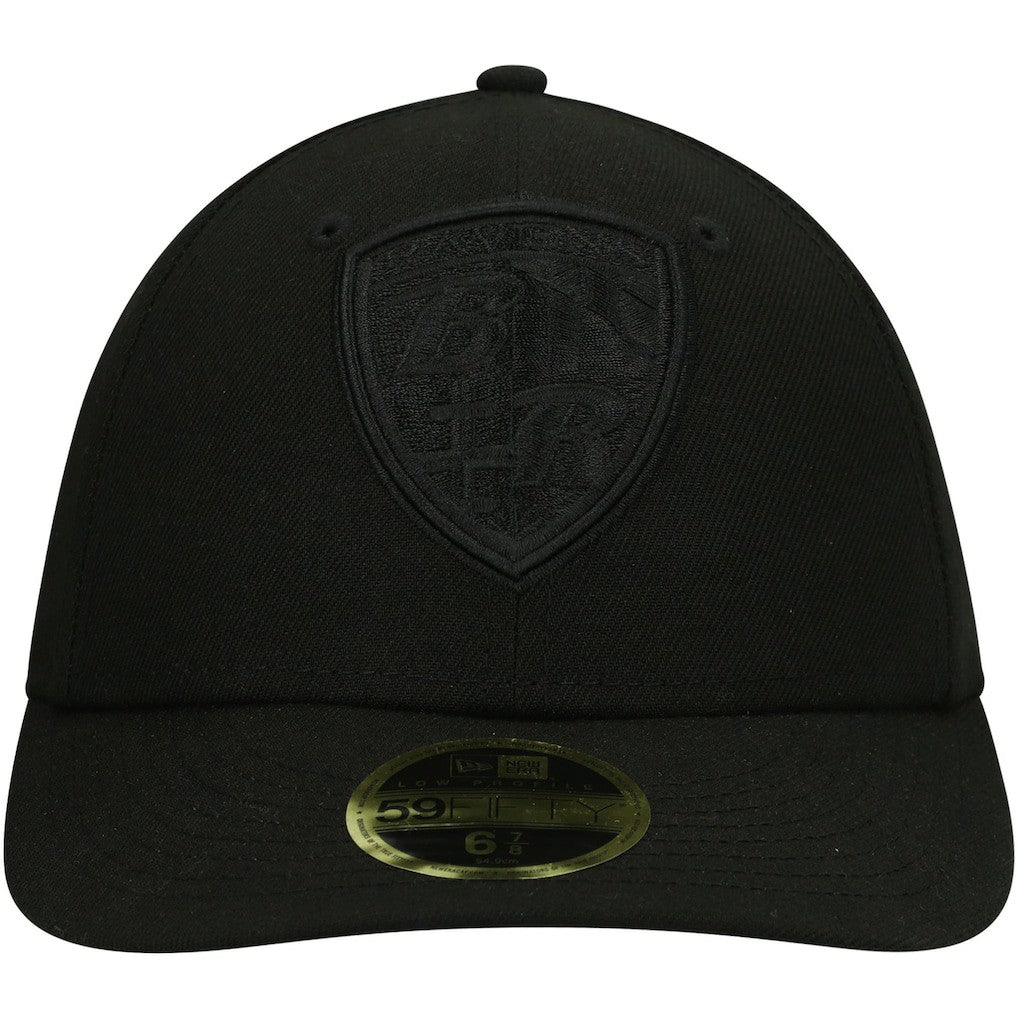 Baltimore Ravens New Era Black on Black Low Profile 59FIFTY II Fitted Hat - Black sale