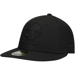 Cleveland Browns New Era Historic Logo Black on Black Low Profile 59FIFTY II Fitted Hat - Black outlet