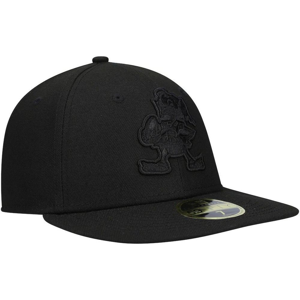 Cleveland Browns New Era Historic Logo Black on Black Low Profile 59FIFTY II Fitted Hat - Black outlet