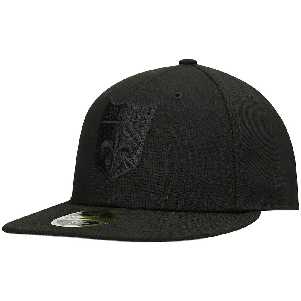 New Orleans Saints New Era Historic Logo Black on Black Low Profile 59FIFTY II Fitted Hat - Black cheap