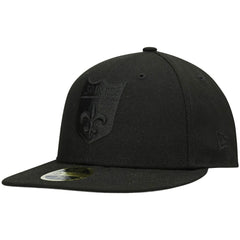 New Orleans Saints New Era Historic Logo Black on Black Low Profile 59FIFTY II Fitted Hat - Black cheap