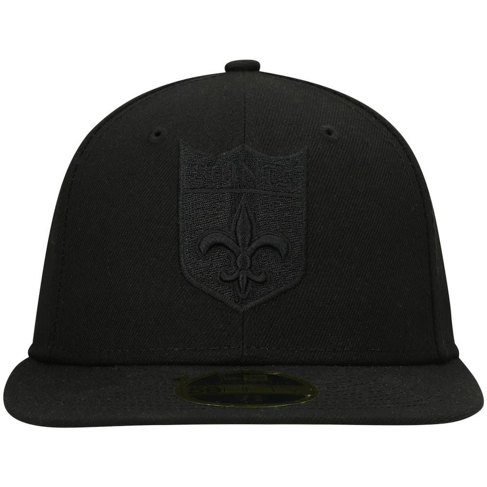 New Orleans Saints New Era Historic Logo Black on Black Low Profile 59FIFTY II Fitted Hat - Black cheap